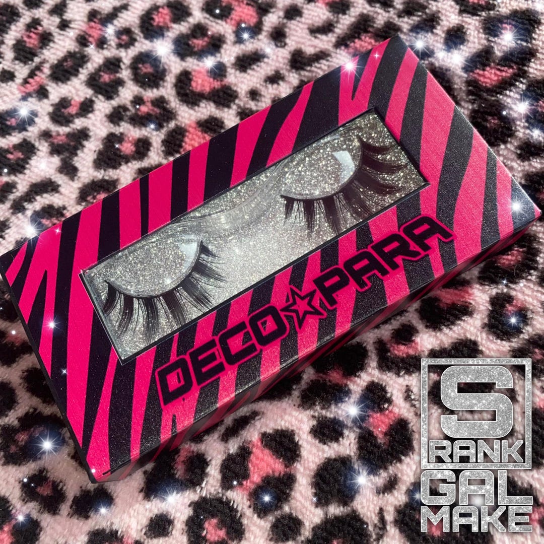 Gyaru Gal Makeup Spiky Manga Eyelashes In Reusable DECOPARA Zebra Lash gyaru-gal-makeup-spiky-manga-eyelashes-in-reusable-decopara-zebra-lash