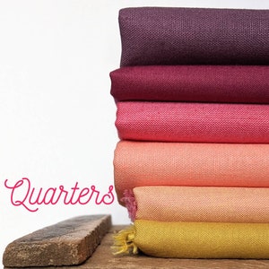 Fat quarter bundle, Fabric bundle, Quilting fabric, Cotton fabric, Quilt fabric bundle, Essex linen, Peppered Cotton, Solid fabric bundle