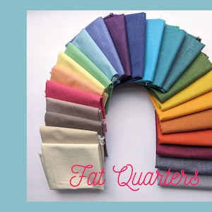 Build your own shot cotton fat quarter bundle, Shot cotton bundle, Peppered cotton fabric, Shot cotton, Solid quilt fabric,Embroidery fabric image 1