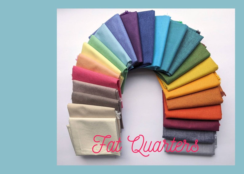 Build your own shot cotton fat quarter bundle, Shot cotton bundle, Peppered cotton fabric, Shot cotton, Solid quilt fabric,Embroidery fabric image 1