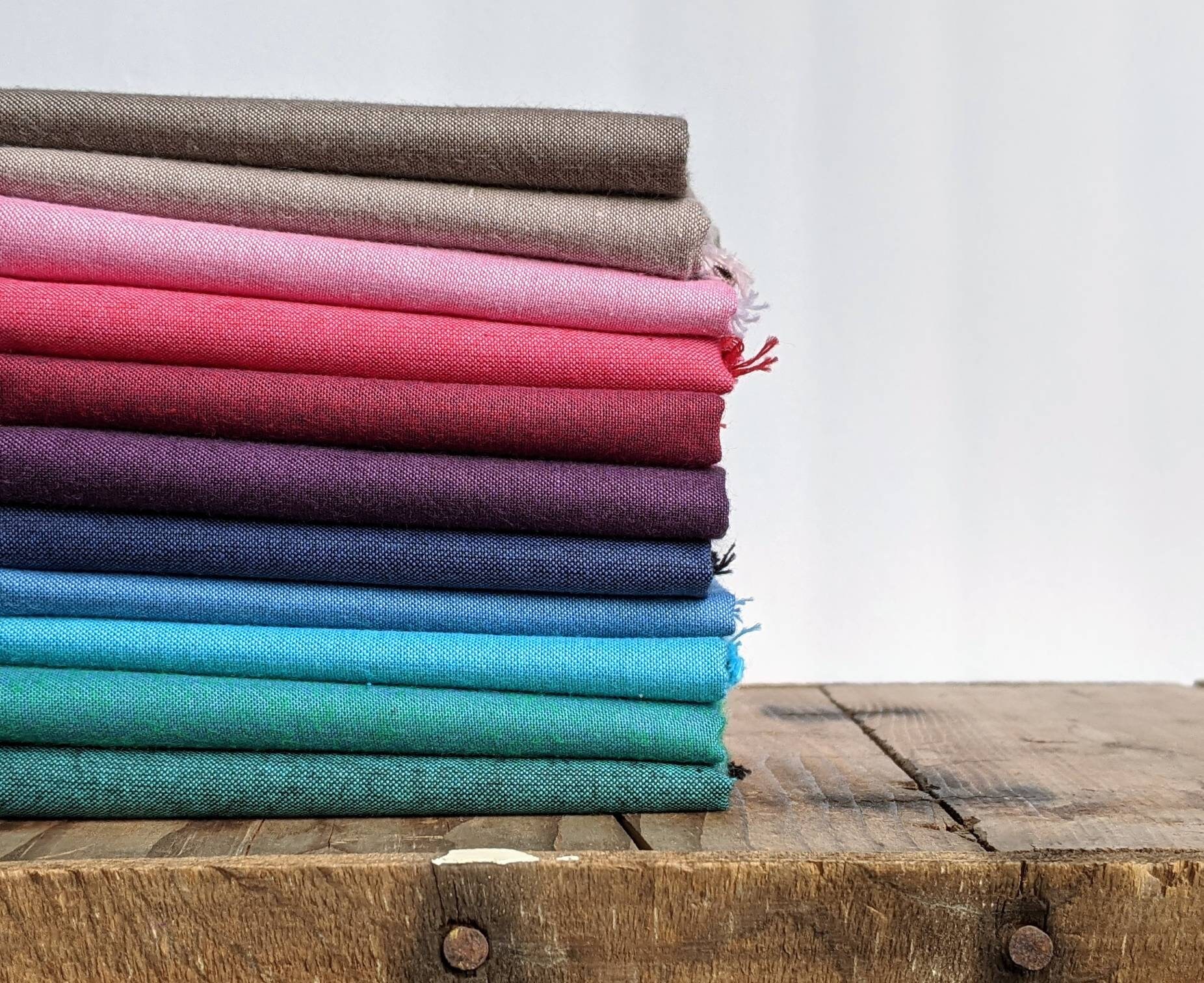 Half Yard Bundle Shot cotton fabric bundle Peppered cottons | Etsy