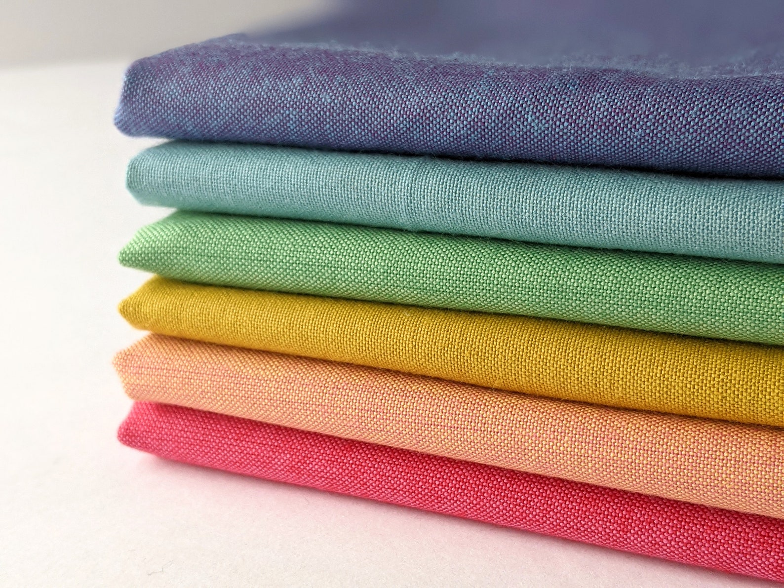 Peppered Cotton Yarn Dyed Fabric Shot Cotton Fabric by the - Etsy