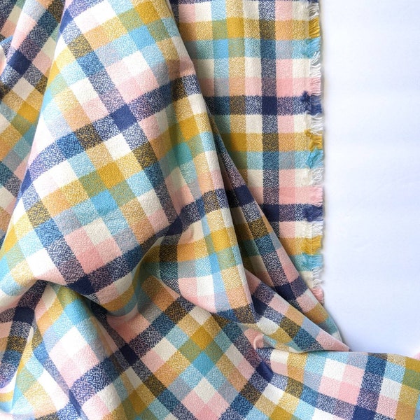 Mammoth flannel fabric, Robert Kaufman fabric, Plaid flannel, Yarn dyed fabric, Fabric by the yard, Apparel fabric, Quilt back fabric