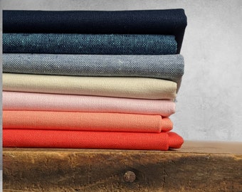Essex linen fabric, Fabric bundle, Fat quarter bundle, Cotton linen fabric, Robert Kaufman, Embroidery fabric, Linen fat quarters