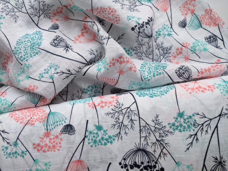 Double Gauze Fabric by the Yard Cotton Gauze Fabric Printed Etsy