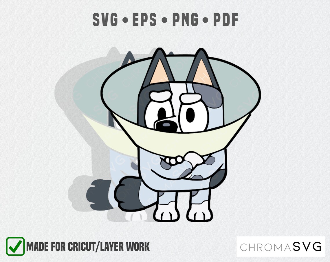 Bluey Muffin Cone of Shame SVG PNG eps pdf Dateien Etsy