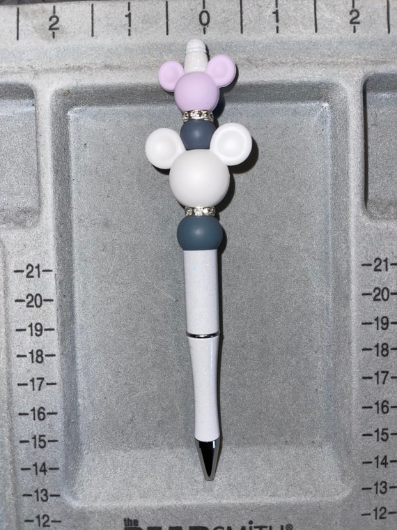 Beaded Mickey/Minnie Head Pens