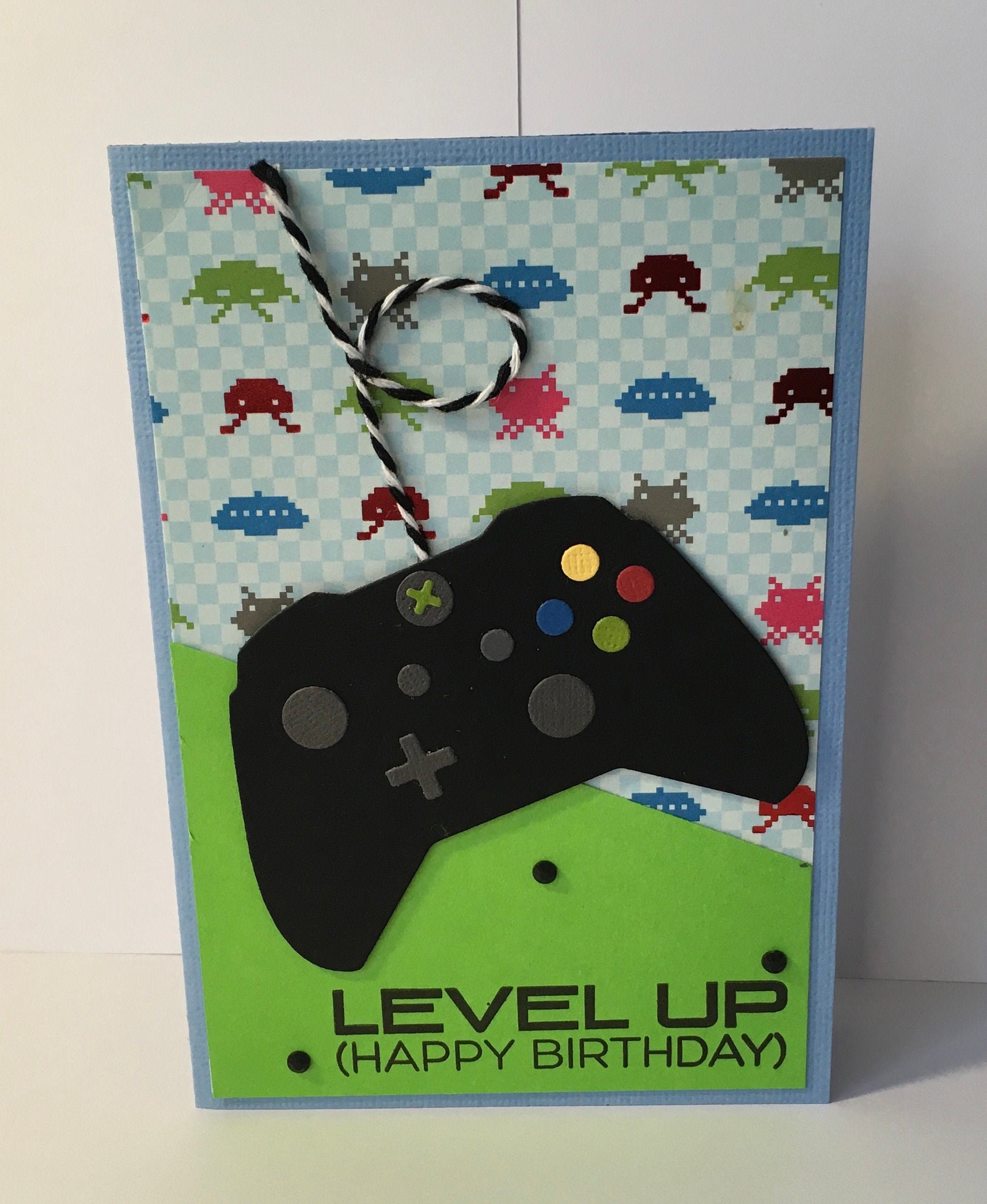 Level Up Xbox controller Handmade Birthday Card | Etsy