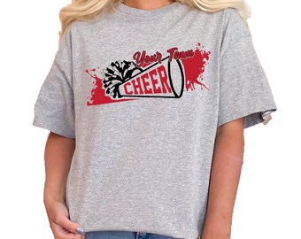 Camiseta personalizada con purpurina sintética para mamá animadora / Camiseta personalizada para mamá animadora / Animadora / Cheer Life