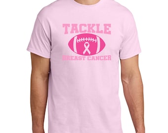 Tackle Cancer Graphic T-shirt | October Pink Out Tshirt | Breast Cancer Awareness T-shirt | Pink Ribbon