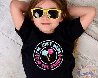 I'm Just Here For the Candy T-shirt | Halloween Shirt | Kids Halloween Shirt