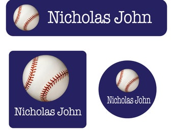 Personalised Waterproof Baseball Name Labels, Kids Name Labels, School Name Labels, Personalized Name Stickers