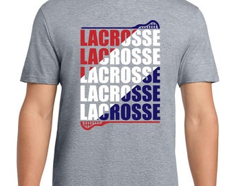 Majestic Gorilla Sports | Lacrosse T-shirt | LAX Shirt | Lacrosse Player | USA Flag Lacrosse