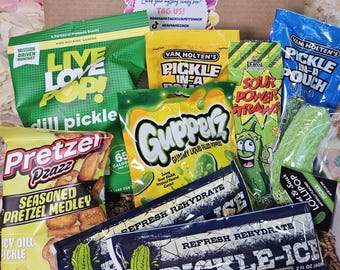 Pickle Lovers Snack Box | Pickle Gift Box | Emotional Pickle | Pickle Snack Box | Pickle Theme Gift |  Box of Pickles | Big Papa Pickle