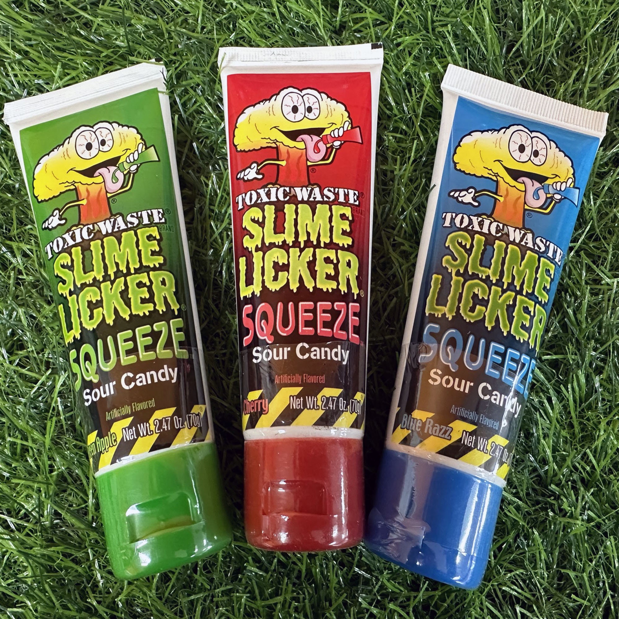 3 SLIME LICKERS SQUEEZE TUBE TOXIC WASTE LOT OF 3 BRAND NEW LIQUID CANDY