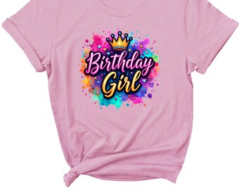 Camiseta de cumpleañera / Camiseta de fiesta de cumpleaños para niña / Camiseta de cumpleaños / Camiseta de cumpleañera juvenil / Camiseta de cumpleaños para niña pequeña