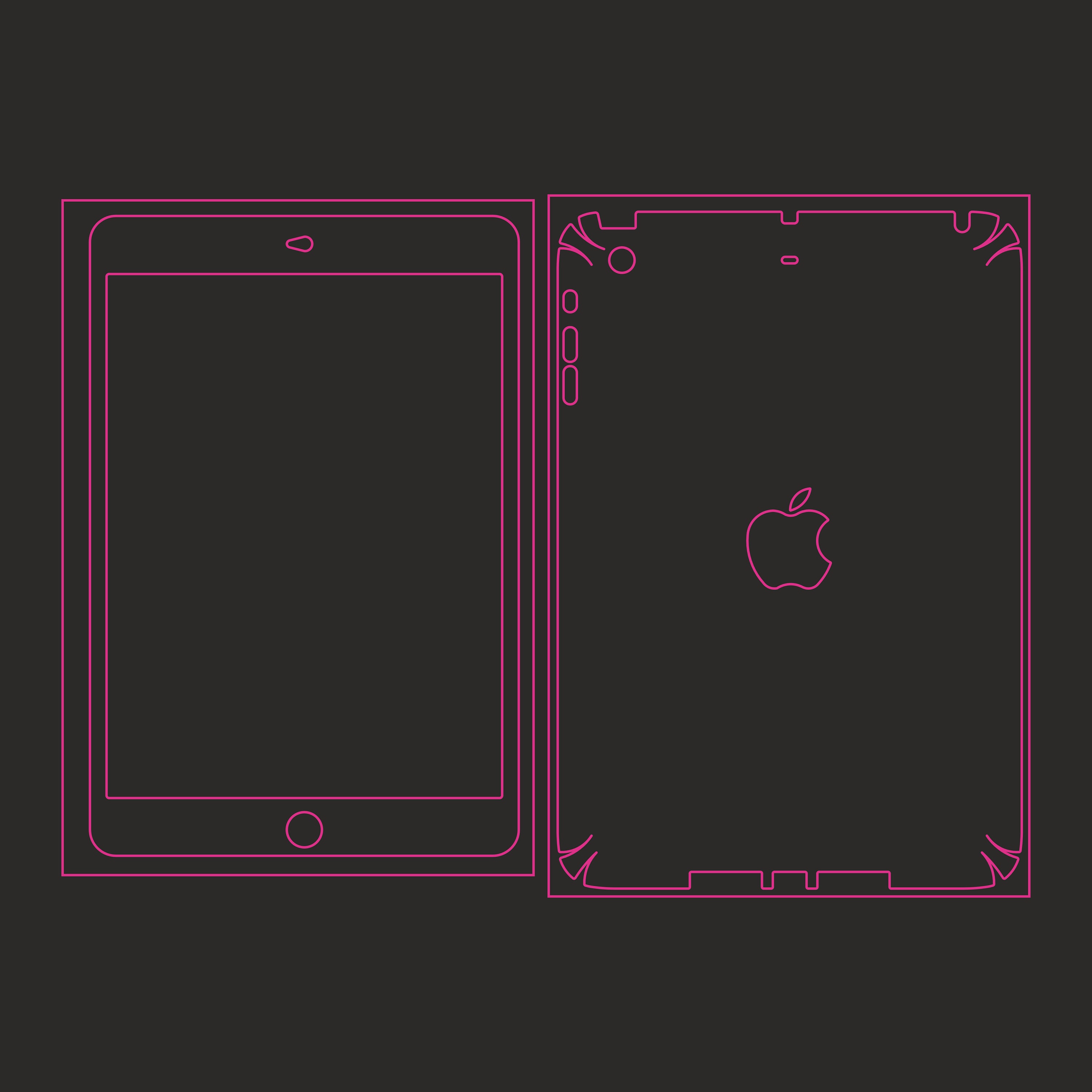 Apple iPad mini 2 Skin Cut Template Templates for cutting | Etsy