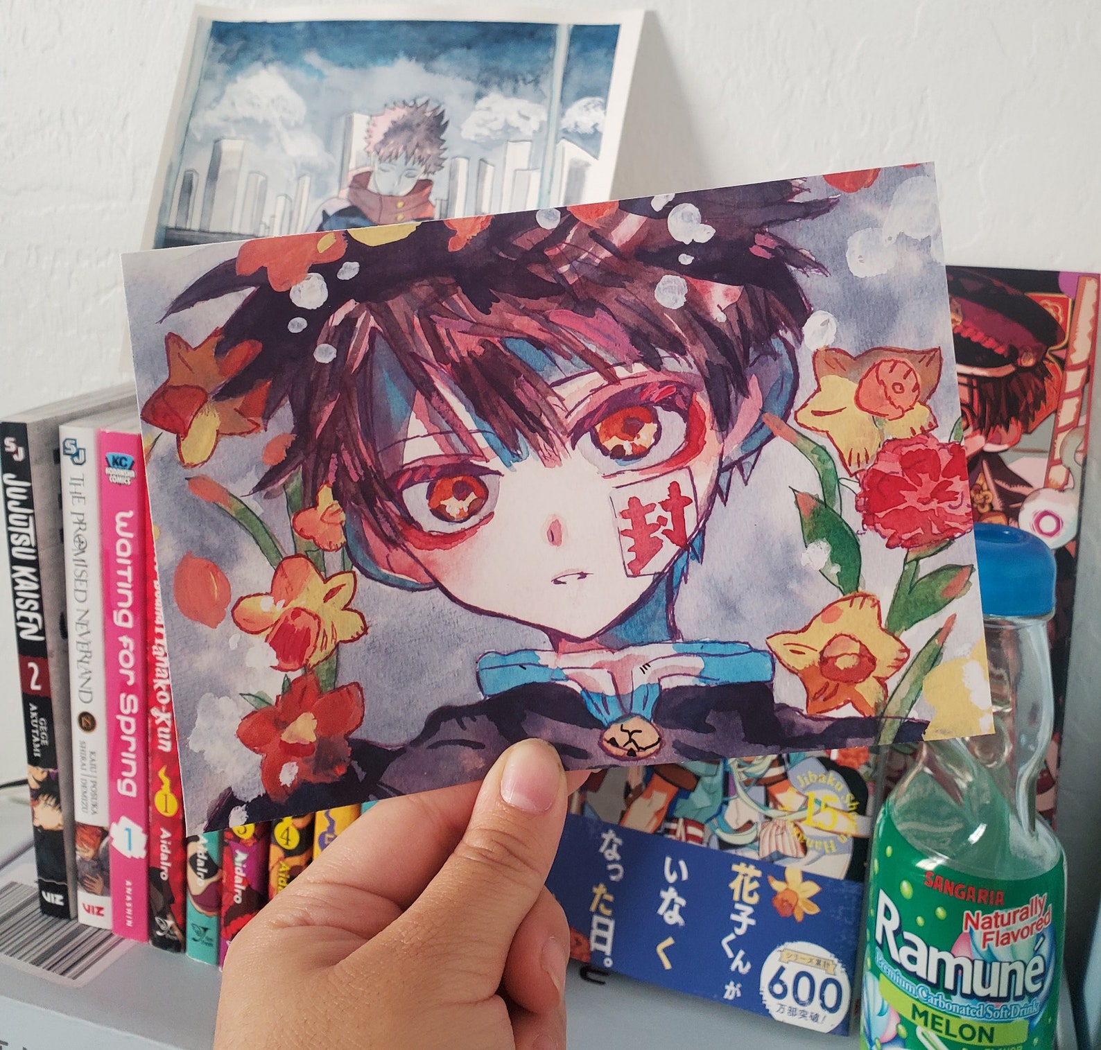 Hanako Watercolor Anime Art Print Etsy UK