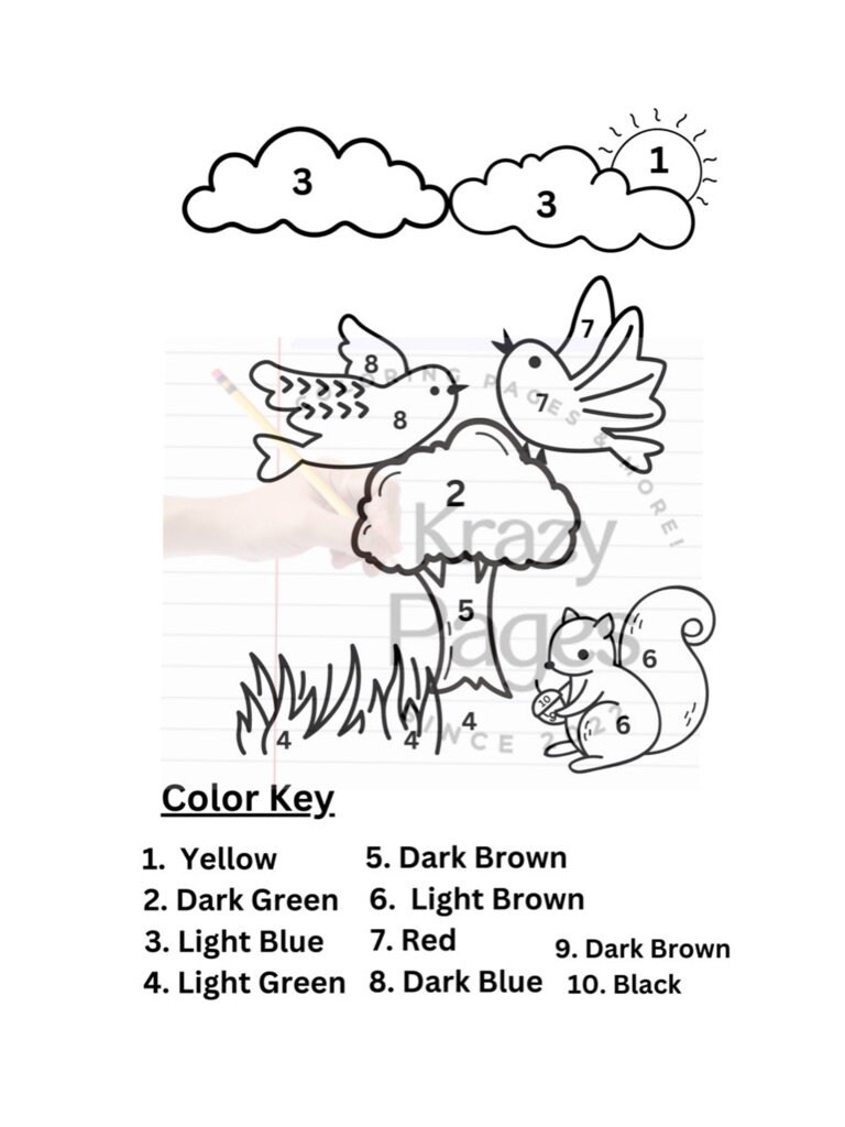 Printable Pdf Color By Number Etsy Printable Pdf Color By Number Etsy