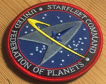 Mailed from USA Star Trek:Starfleet Command & Medical 4" Logo DELUXE Patch 
