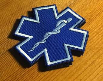 IRON ON PATCH RED LETTERING PARAMEDIC