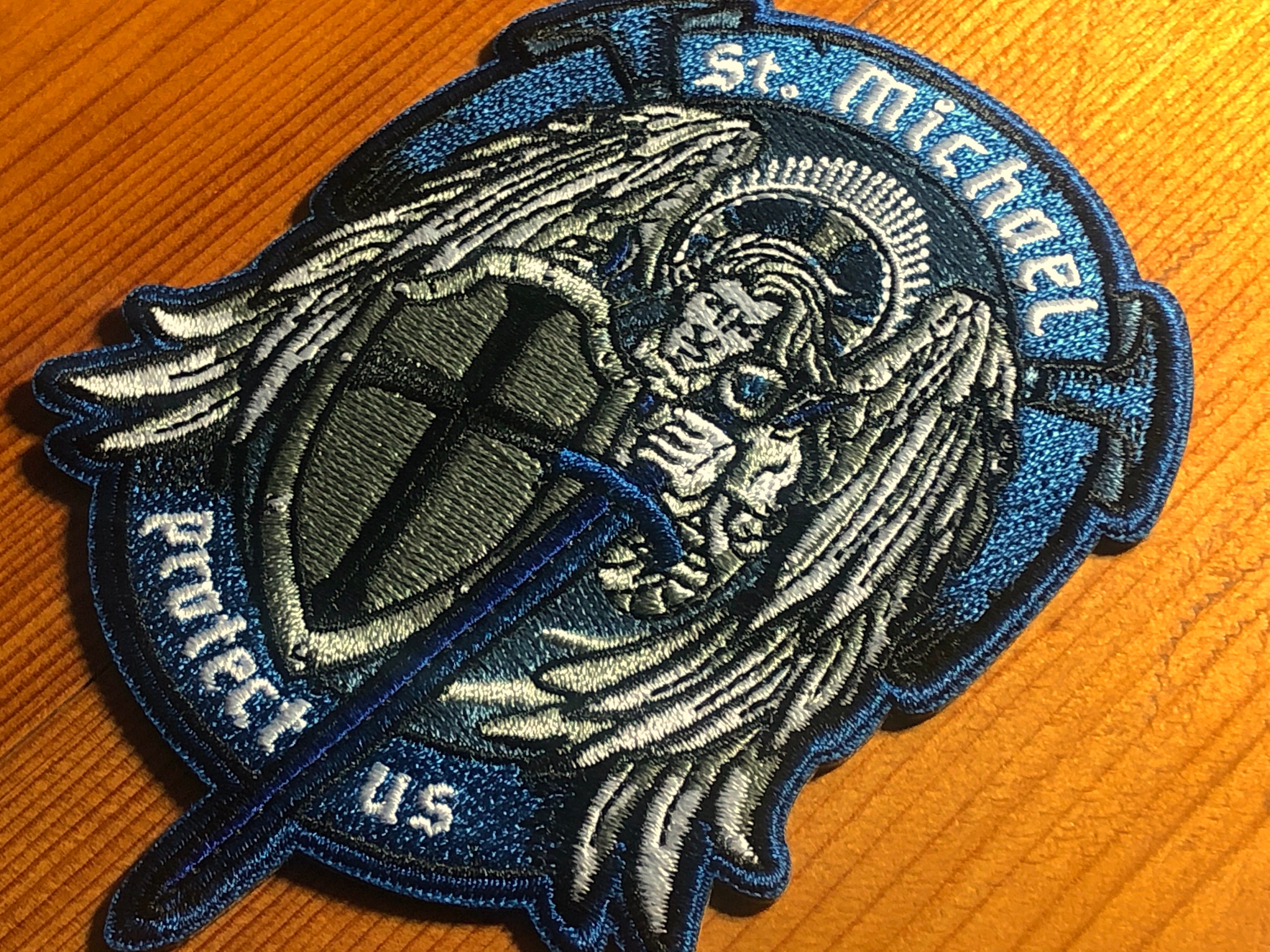 Modern SAINT Michael St. MICHAEL Protect Us Wings Patch Morale | Etsy