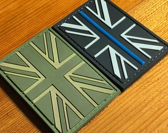 Embossed Union Jack Subdued Airsoft PVC Patch 