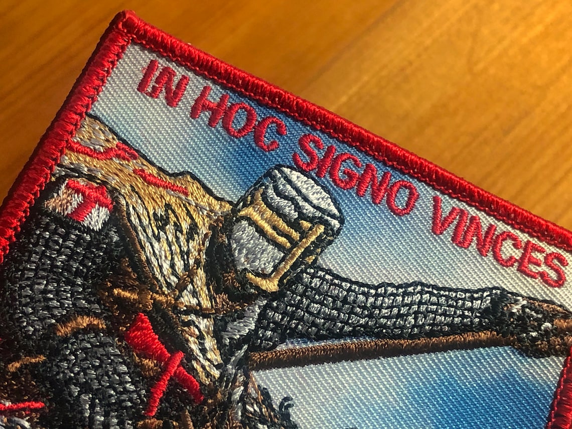In HOC SIGNO VINCES Patch morale Crusader Templar Cross God Etsy