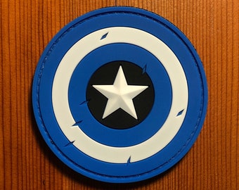 Captain America Schild Logo Gestickt Eisen Zum Aufnähen Aufnäher Jacke Comic 