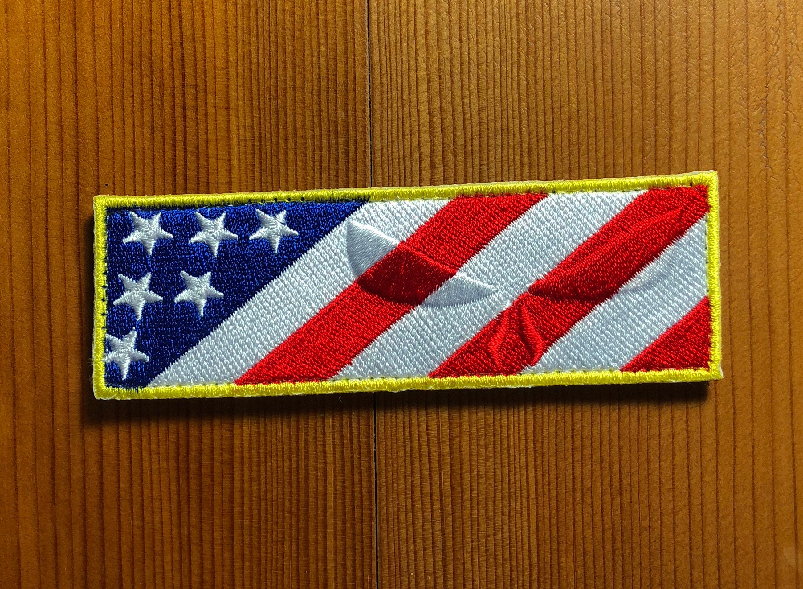AMERICAN Flag SKULL USA Patch Morale Star and Stripes Hook ...