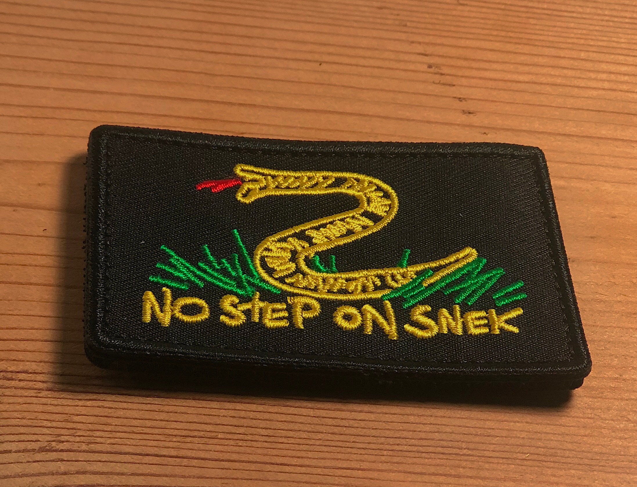 BLACK No STEP On SNEK Flag Patch Morale Don