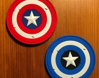 Captain America American Flag Custom Embroidered Camoflauge Military Army Biker Morale Velcro Patch