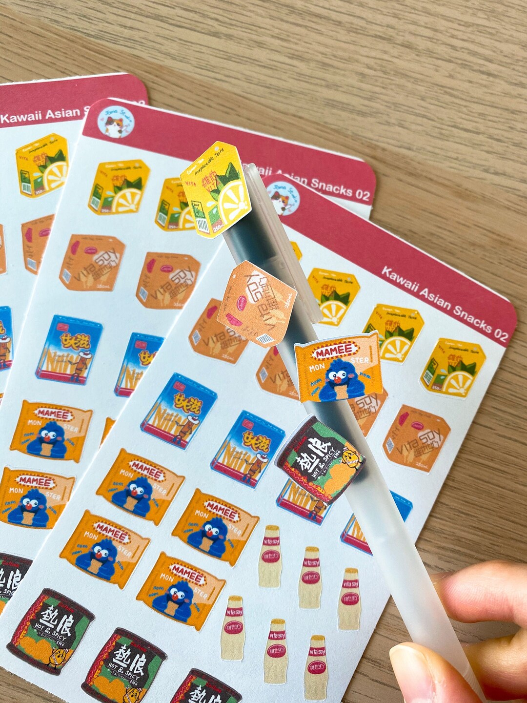 Snack Sticker Sheet Kawaii Asian Snacks Sticker Sheet | Hong Kong Food, Bujo Stickers - Etsy
