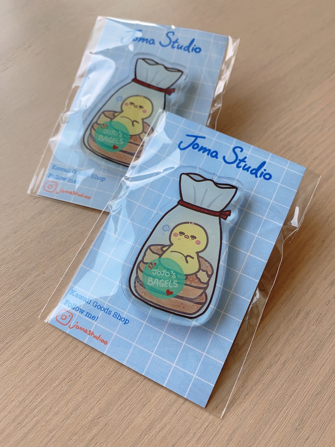 Jojo Ducky Bagels Pin Cute Chubby Duck Design Kawaii Bag Etsy