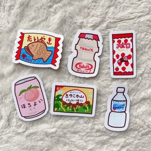 Cute Kawaii Asian Snacks Stickers Pack | Handmade die cut laptop, bujo stickers| Decorative stickers | Vinyl, Matte, Glossy or Transparent!