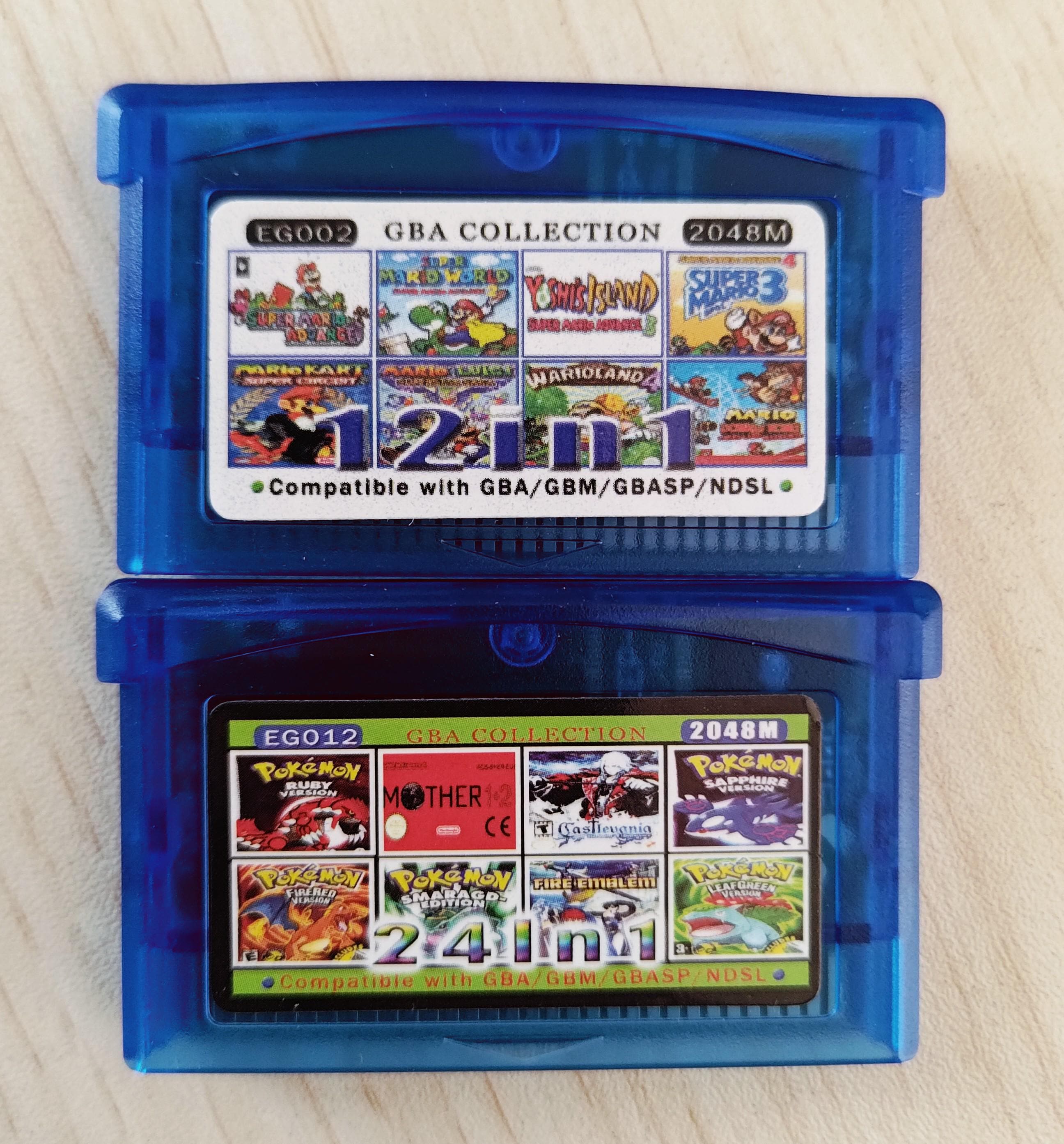 GBA Gameboy Multi Cart 12/24 Games in