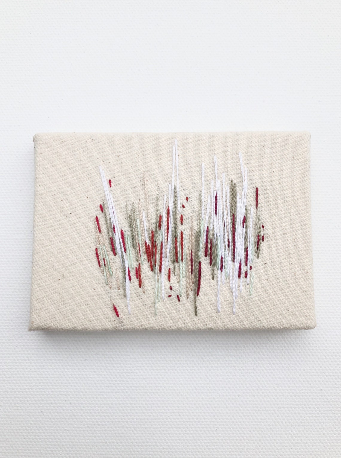 Abstract Embroidery Embroidered Canvas Art Interior Design Etsy