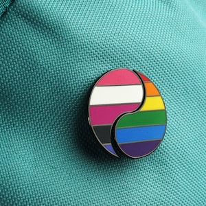 Customizable Pride Pin (Legacy Edition) LGBT Gay Bi Lesbian Trans Ace Nonbinary ENBY Genderfluid Pan Pronoun Personalizable Rainbow