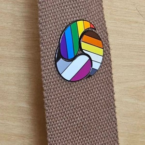 Customizable Pride 2-Pin Set UPDATED LGBT Gay Bi Lesbian Trans Ace Nonbinary ENBY Genderfluid Pan Pronoun Personalizable Rainbow Wedding image 9