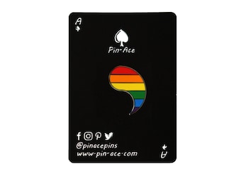Customizable Pride Pin (Single Half) LGBT Gay Bi Lesbian Trans Ace Nonbinary ENBY Genderfluid Pan Pronoun Personalizable