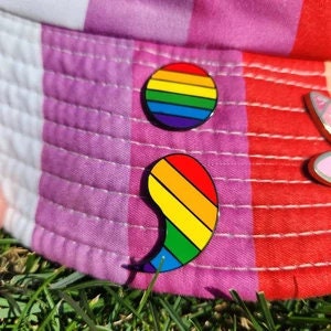 Customizable Pride Semicolon 2-Pin Set LGBT Gay Bi Lesbian Trans Mental Health Awareness Suicide Prevention Survival Personalizable