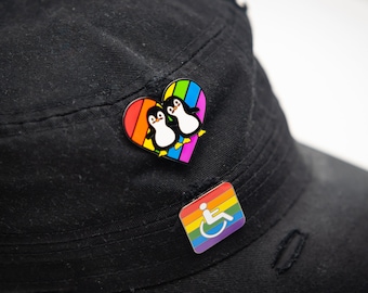 Penguins Pride Animal Collection Enamel Pin Badge Rainbow LGBTQ Gift For Him/Her