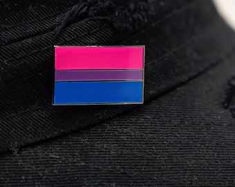 Bisexual Pride Flag Enamel Pin, LGBTQ Bi Pride Lapel