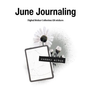 Juni-dagboekkit | Voorgesneden stickers van Goodnotes | Digitale plannerstickers | Afzonderlijke png-bestanden