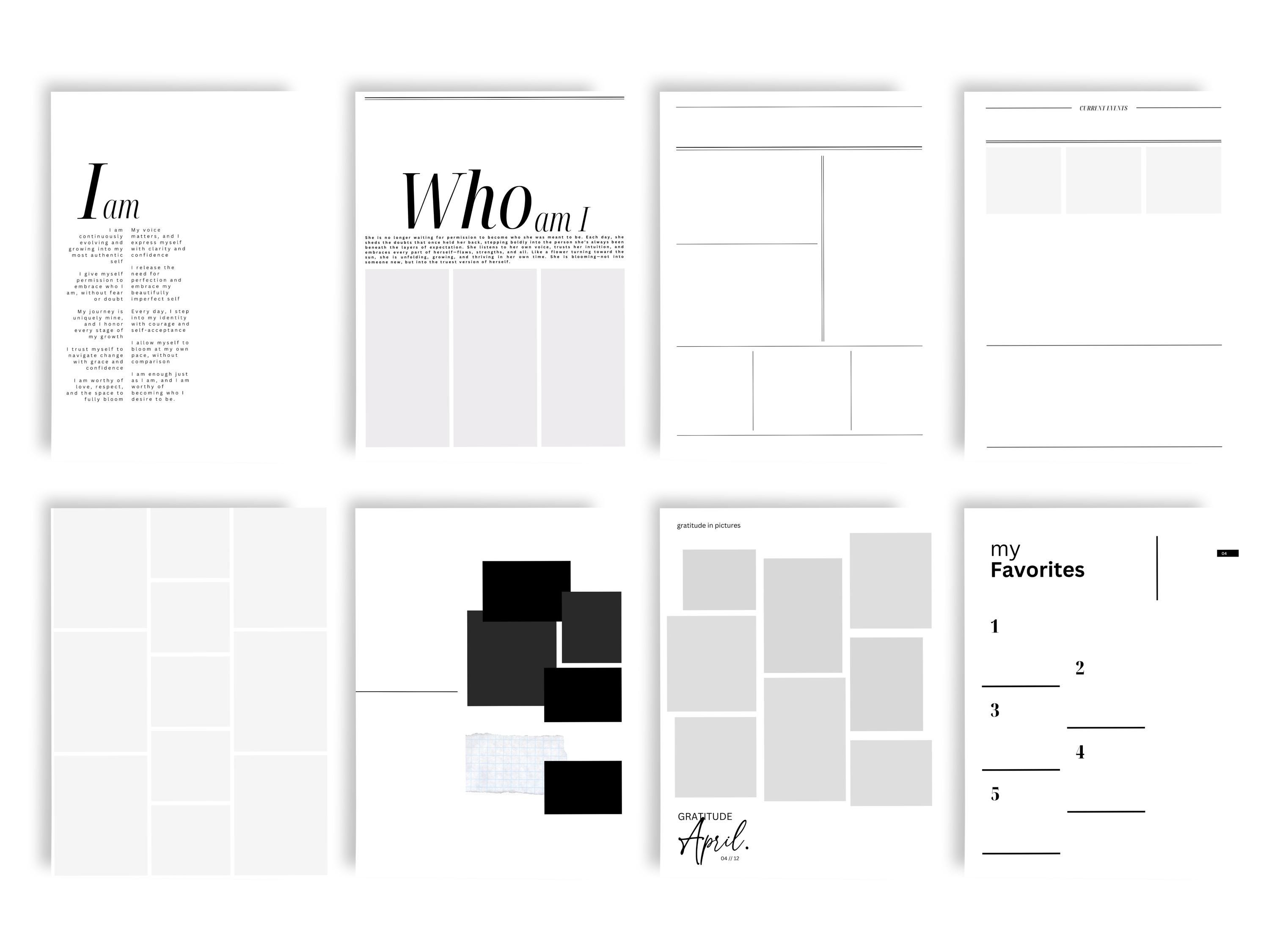The Pages | Journaling Templates - Etsy