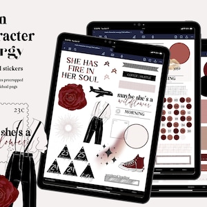 Main Character Energy | Goodnotes Precropped Stickers | Digital Planner Stickers | Individual PNGs
