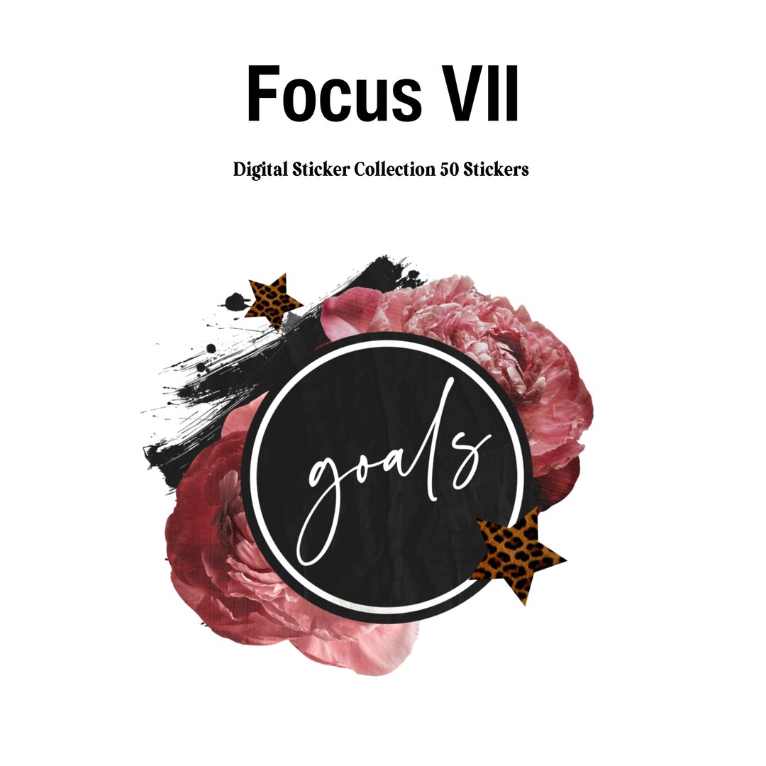 Focus Inkjet Sticker Focus V2 | Goodnotes Precropped Stickers | Digital Planner Stickers ...