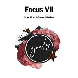 Focus V2 | Naklejki Goodnotes Precropped | Naklejki do planera cyfrowego | Pojedyncze pliki PNG