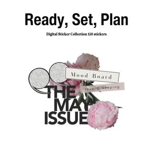 Pegatinas de diario prerecortadas: PNG de Goodnotes Digital Planner (descarga digital)