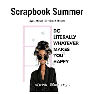 Plakboek zomer | Goodnotes en opvallende voorgesneden stickers | Digitale plannerstickers | Afzonderlijke png-bestanden